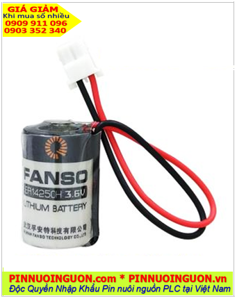 FANSO ER14250H (Dây Zắc cắm); Pin lập trình KTS DELTA FANSO ER14250H lithium 3.6v 1/2AA 1200mAh chính hãng 